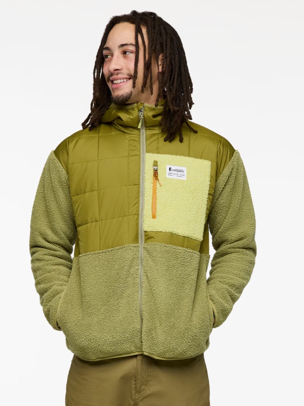 Cotopaxi Men's Medium Trico Hybrid Jacket Fleece Green NWT Full Zip Pockets